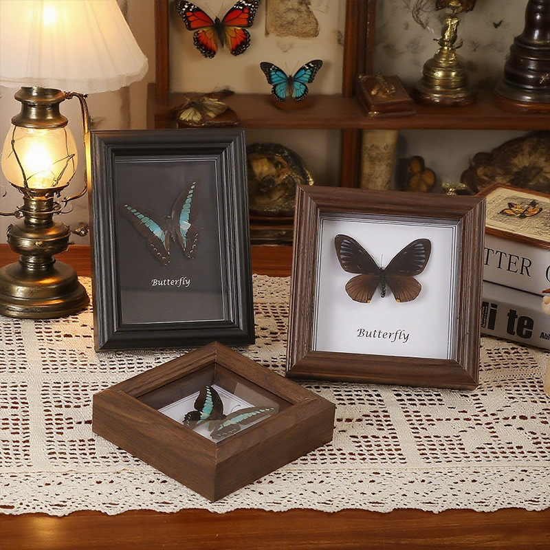 European Retro Hollow Stereo Photo Frame Table Butterfly Insect DIY Specimen Frame Square 46inch 8inch Wooden Picture Frame European Retro Hollow Stereo Photo Frame Table Butterfly Insect DIY Specimen Frame Square 46inch 8inch Wooden Picture Frame