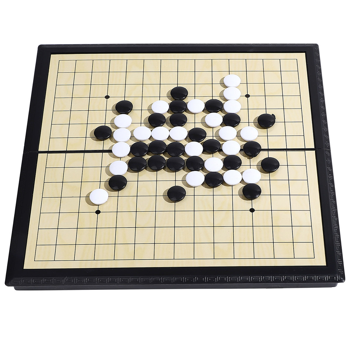 Magnético Go-Go tablero de ajedrez plegable portátil para niños de la escuela primaria rompecabezas de ajedrez blanco y negro padres-hijo interactivo juego de mesa absorción magnética
