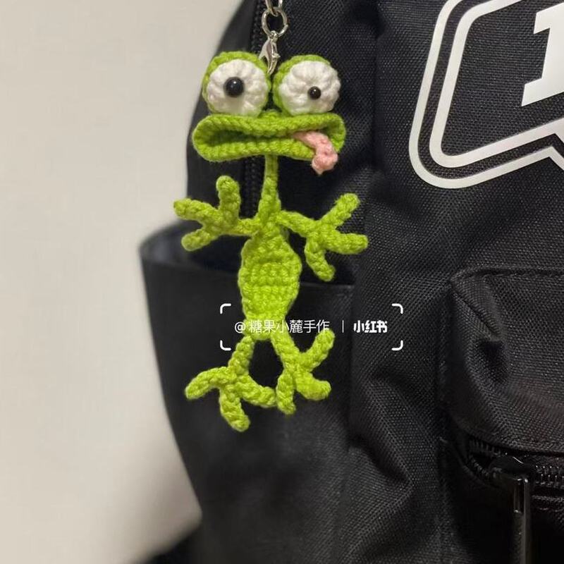 手工编织小丑蛙挂件钩织青蛙diy钩针材料钥匙扣可爱挂件情侣闺蜜|undefined