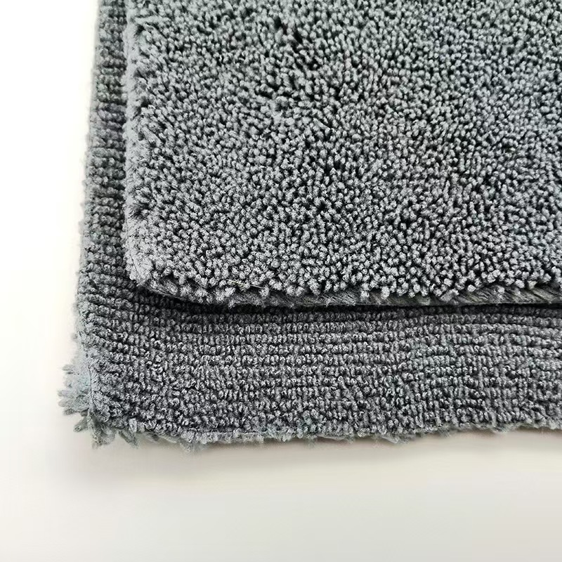 absorción de agua microfibra toalla de limpieza de automóviles borde de corte caliente toalla de lavado de automóviles gruesa pequeña toalla cuadrada de pelo alto y bajo toallas de limpieza de belleza image 5