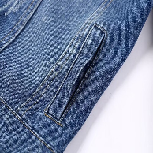 Factory foreign trade wholesale 2022 new style jacket Korean style round neck casual short top large size denim jacket for women