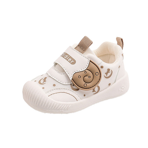 Autumn mesh breathable baby white shoes for girls and boys, 100% cotton fabric, soft soles, anti-slip learning shoes, wholesale