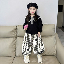 女童春秋休闲韩版秋装两件套女宝宝宽松套装卫衣卫裤新款洋气童装