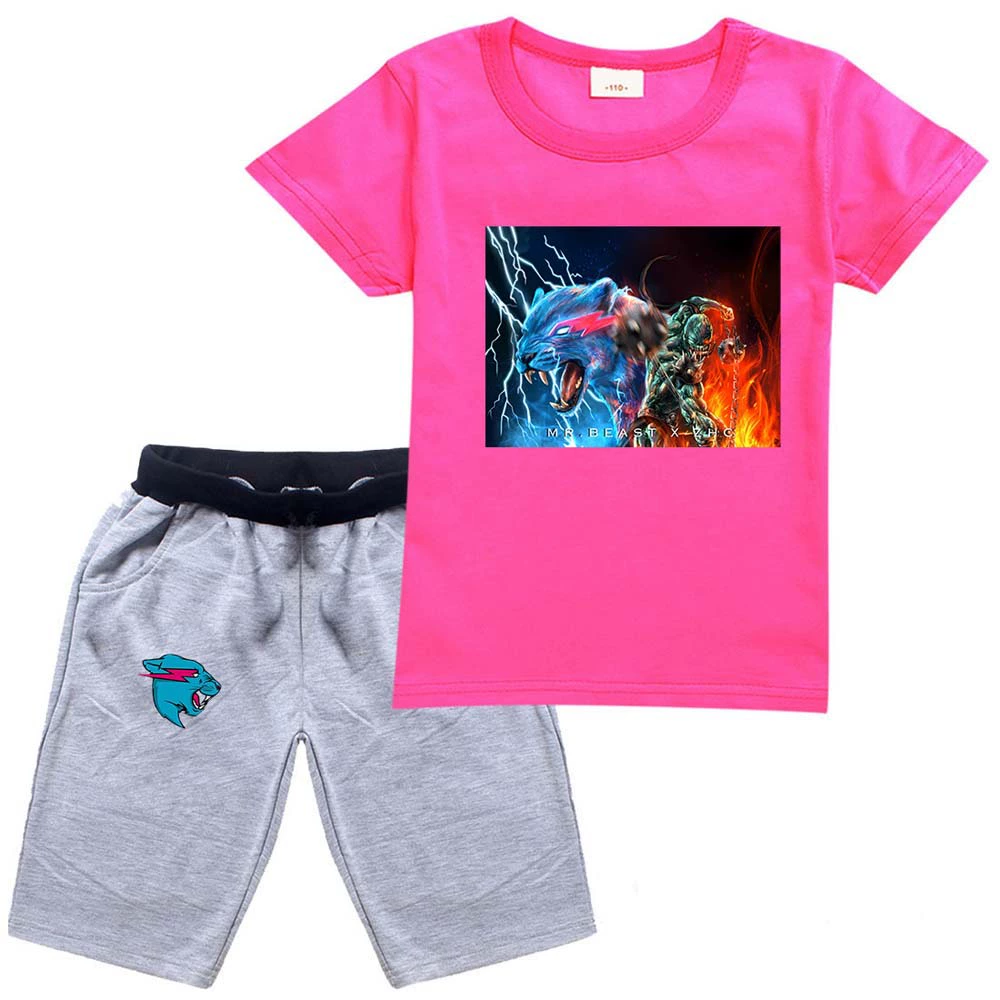 Мистер Бист Boys летняя футболка-набор одежды Cross-border Baby Summer Clothing 067