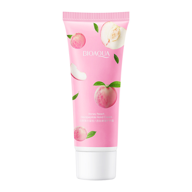 Boquanya melocotón ácido láctico bacterias mano crema esencia cuidado de la piel hidratante mejorar crema de mano seca pequeña rama image 6