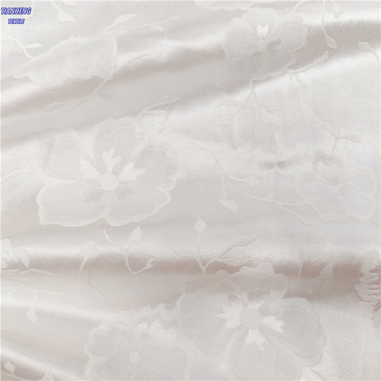 新品涤棉植物花混纺提花时装女装童装汉服旗袍连衣裙手作面料批发