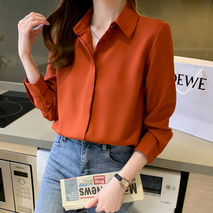 Long Sleeve Shirt Professional Dress College Student Interview French Clavicle Jacket 2025 Spring Machine Buckle Temperament Shirt Women