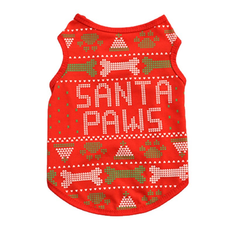 Factory Direct Sales Pet Clothes Vest Christmas Clothes