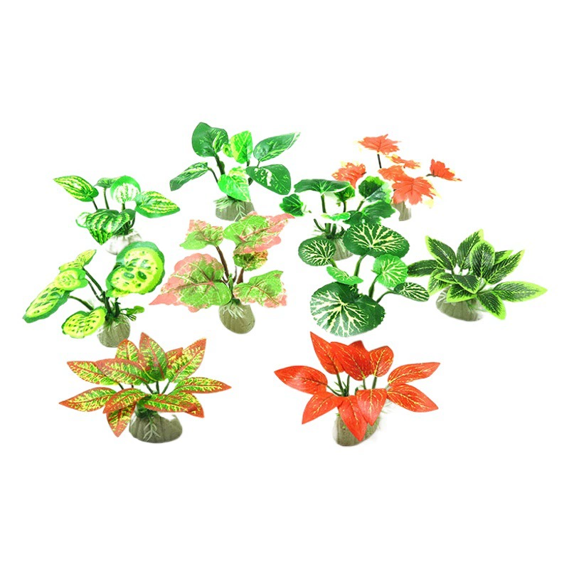 Новые продукты на рынке Ткань Пластиковый пейзаж Перспектива Водяная трава Мини-аквариум Пейзаж Маленькое растение Водяная трава Высота 5 см