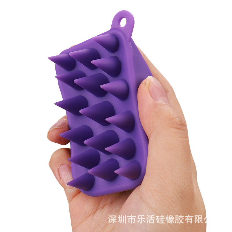 Fuentes transfronterizas nuevos productos cepillo de champú limpieza del cuero cabelludo doméstico cepillo de champú antipruriginoso artefacto de agarre cepillo de champú de silicona