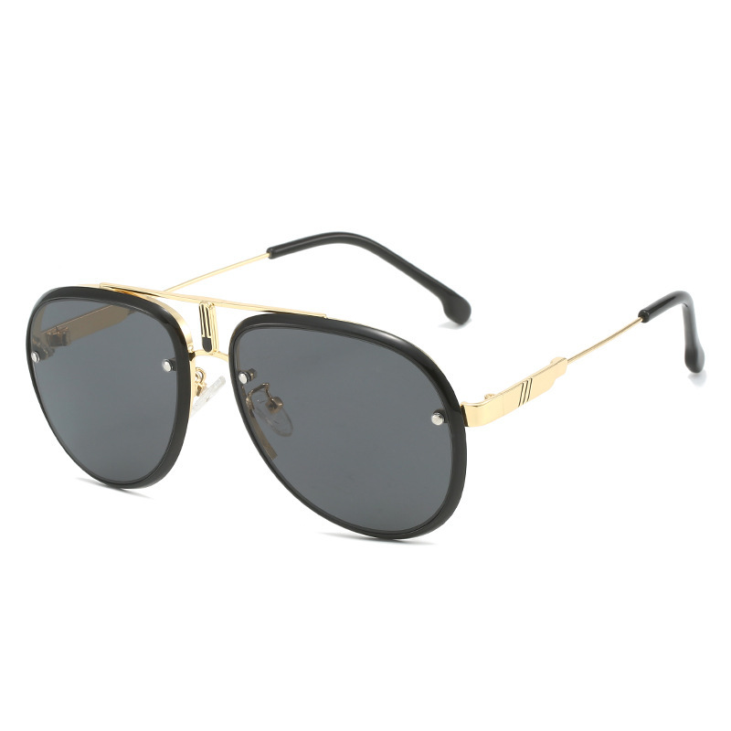 Cross-Border Aviator Sunglasses European and American Style Retro Double Bridge Sunglasses from the 70S Cross-Border Aviator Sunglasses European and American Style Retro Double Bridge Sunglasses from the 70S