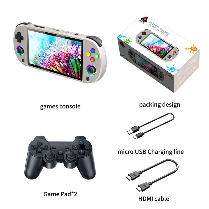 M22PRO ゲームコンソールハンドヘルドゲームコンソールダブル HD 5inch ハンドヘルド PS1 オープンソース新しいノスタルジックなレトロハンドヘルド|undefined