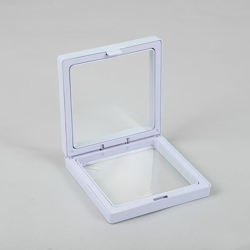 Caja de embalaje transparente flotante de película PE joyas auriculares anillos pulseras pulseras polvo a prueba de humedad caja de almacenamiento de joyas
