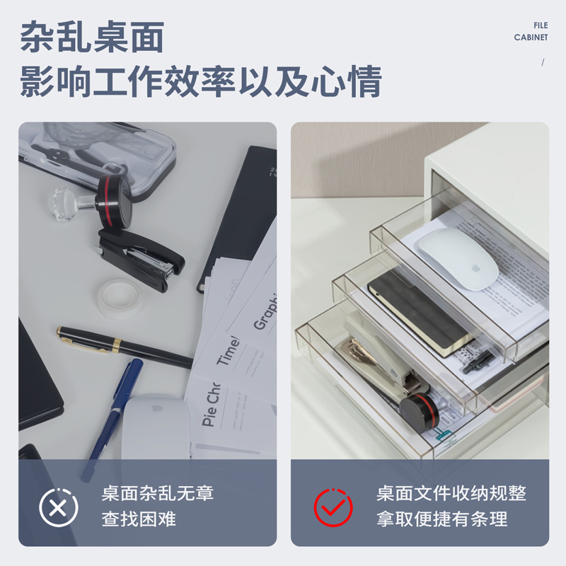 有力pb 101ファイルキャビネット4層ファイルボックスデスクトップファイルキャビネットプラスチックキャビネット|undefined