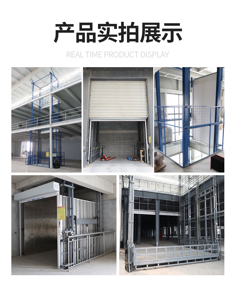 Hydraulic Lift Platform for Factory Workshop Warehouse, Rail-Guided Cargo Lift Platform, Large-Tonnage Cargo Lift Elevator