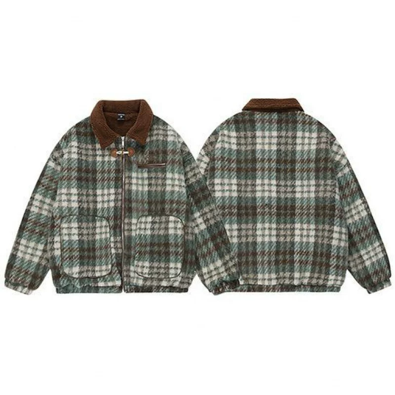 Retro woolen brand winter jacket for men and women for beloved