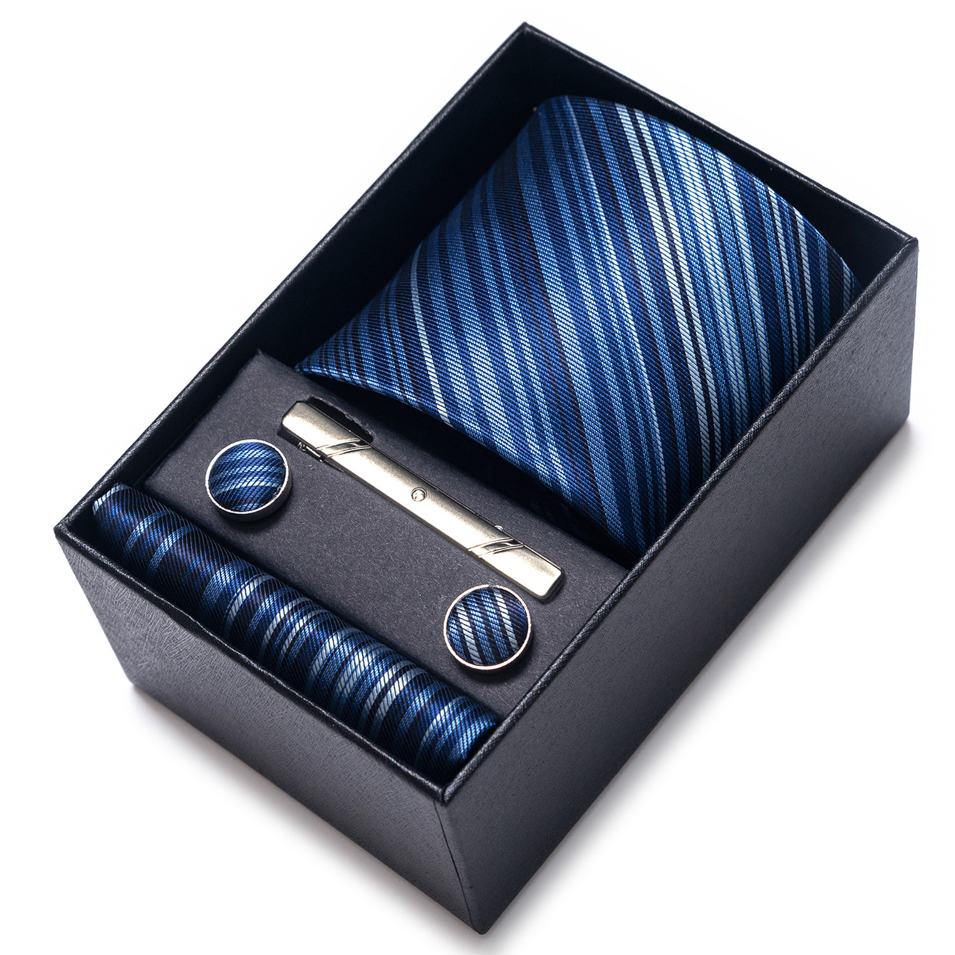 Set de Caja de Regalo con Corbata de Negocios para Hombre de Rayón Jacquard para Boda