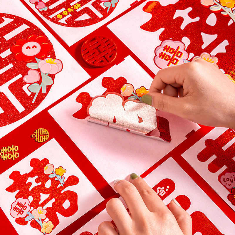 Adhesivo para artículos de boda escalera de muebles mini pegatinas con pegatinas de decoración de sello