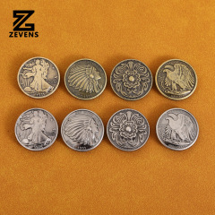 30mm retro money cloth buckle Indian Eagle Goddess money cloth buckle decorative buckle coin buckle leather goods wallet screw buckle