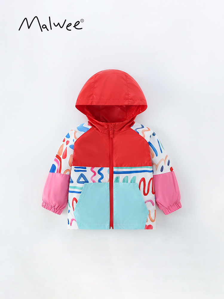Malwee abrigo para niños Primavera y otoño nueva camisa de cremallera casual para niños europeos y americanos con capucha cazadora de manga larga para Niñas Ropa para niños image 2