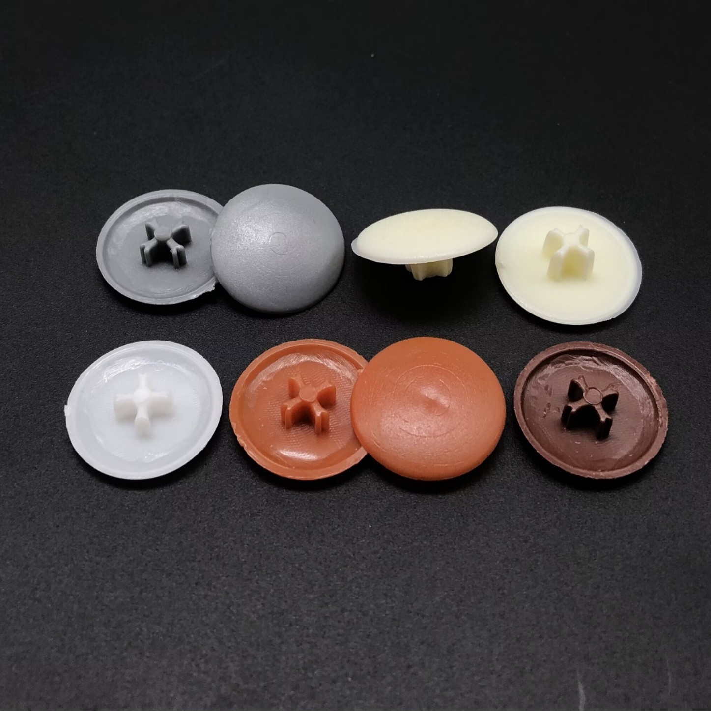 衣橱门柜三合一连接装饰盖塑料十字孔盖遮丑加长十字孔塞偏心轮盖