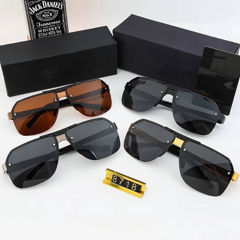 Polarized Sunglasses For Men Metal Frameless Square Driving Shades_voghion.com