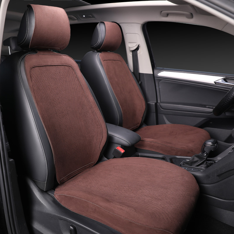Summer suede car seat cushion, suitable for all seasons, breathable saddle-style car seat pad, ventilated car seat cushion