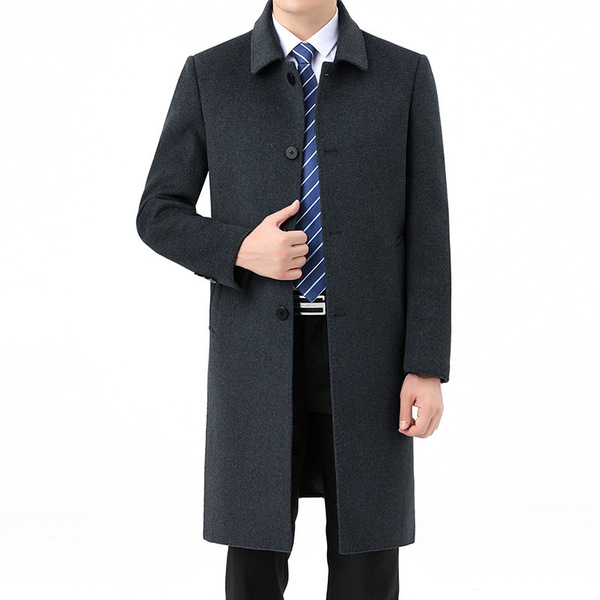 Double-sided cashmere long coat