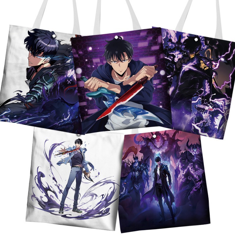 Anime Canvas Bag Handbag Shopping Bag Kaguya I Upgraded KPOP Witch Hunters Hell Inn Alone 3
