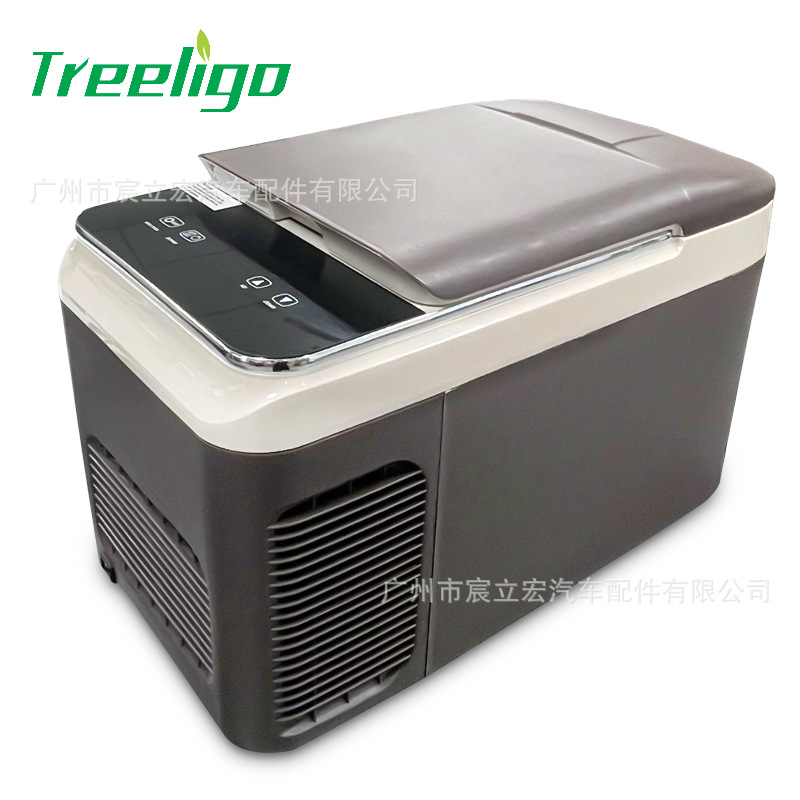 Refrigerador de coche Treeligo 12V24V220v Universal Car Freezer Refrigerador de coche fresco 28L