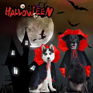 Cross-Border New Halloween Pet Cat and Dog Funny Bat Costume Cloak Transformation Costume Vip Cloak