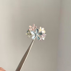 花簇小清新彩色花朵戒指女春夏轻奢高级感设计中古食指戒新款