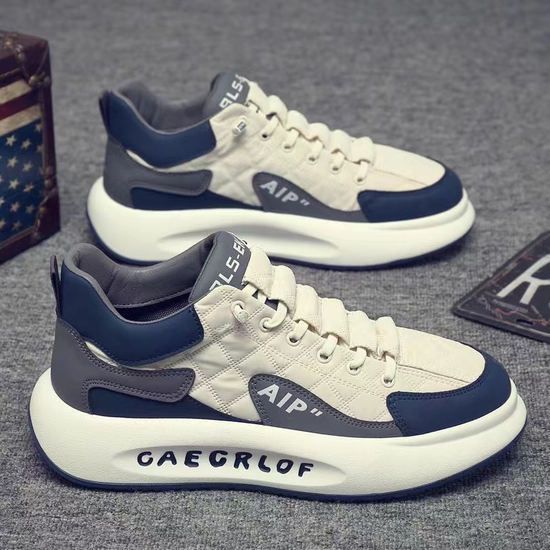 Sports Casual Running Thick Sole Height Increasing Dad White Sneakers Men's Fashion Trendy Shoes_voghion.com