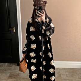 2026法兰绒秋冬新款睡衣女甜美家居服套装