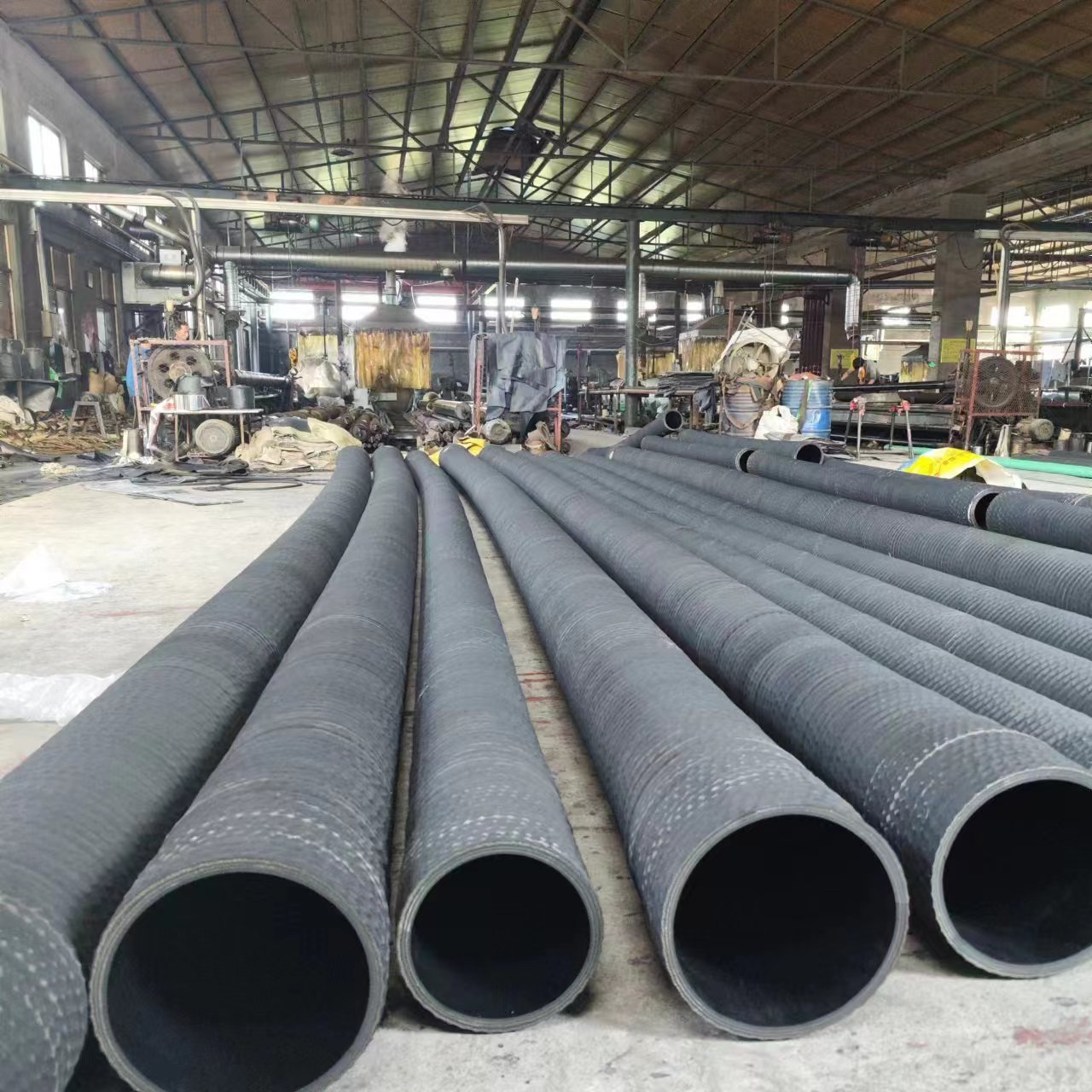 大口径胶管 耐磨耐老化耐酸碱吸水排泥浆钢丝法兰橡胶软管