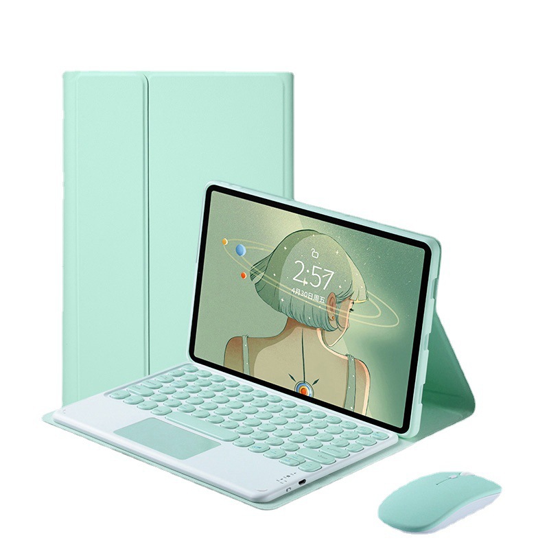 IPad teclado Bluetooth Funda de cuero para 10 generación 10,9 con ranura de la pluma del tirón del color sólido 10,2 funda protectora de la tableta magnética