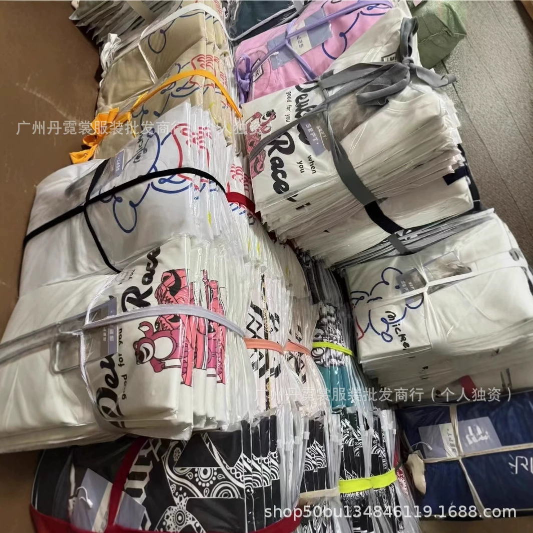 Женские вещи с коротким рукавом, оптовая торговля различной одежды, внешняя торговля, дешевый поставщик одежды, склад, физический магазин, промоакция, прямые трансляции для привлечения трафика