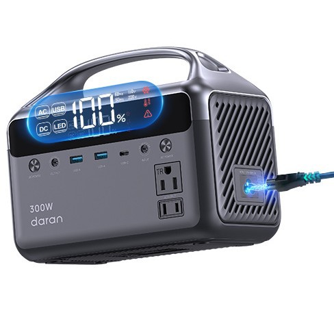 192Wh fuente de alimentación de almacenamiento de energía solar 300W suministro de energía de salida adecuado para el usuario acampando emergencia doméstica ligera portátil