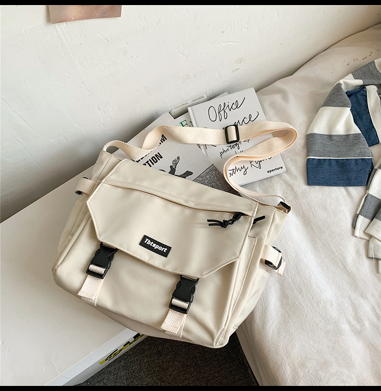 Primavera nueva bolsa de hombro de las mujeres pareja estudiante de gran capacidad bolsa de mensajero de moda ins bolsa de mensajero