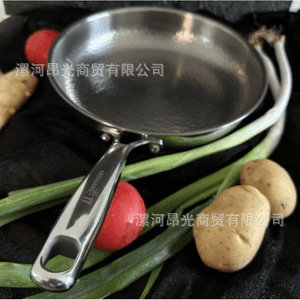 Anguang의 새로운 28cm 순수 티타늄 프라이팬, 프라이팬, 플랫 팬, 야외 가정용 소형 팬, 식품 보충 팬