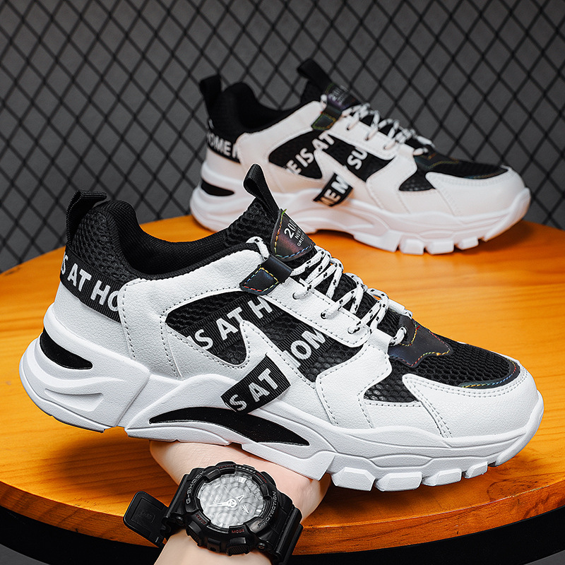 2022 summer new pattern Men's Shoes Korean Edition Trend Teenagers motion leisure time ventilation student Trendy shoes man shoes