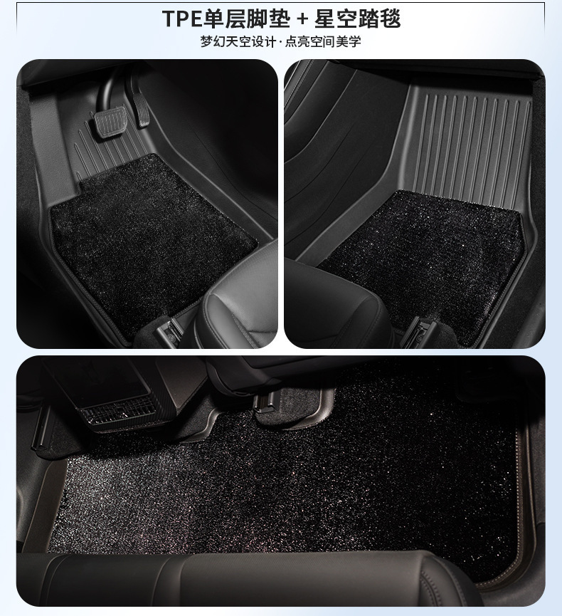 Suitable for Tesla Model YL left and right steering wheel floor mats, front and rear trunk mats, TPE eco-friendly material car floor mats