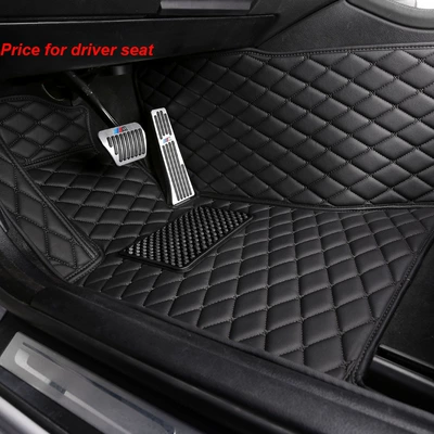 Hong Kong Version Car Floor Mats, Modelə uyğun ayaqaltı - main-drivers-piece-black-blue-line