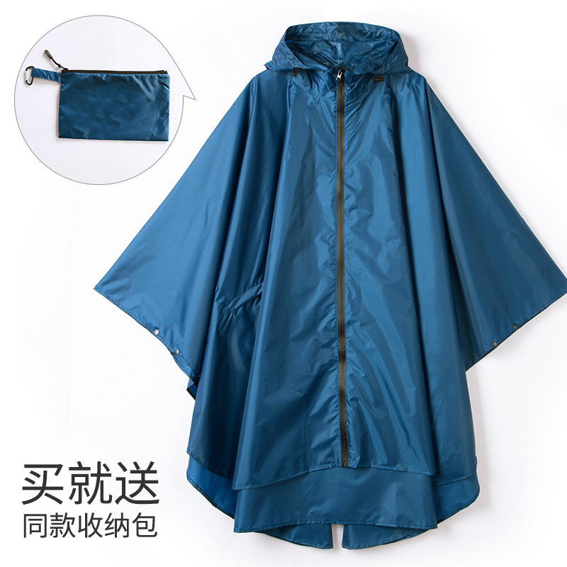 外贸时尚男女斗篷雨衣户外骑车徒步轻便通用雨披防水拉链斗篷雨衣|undefined