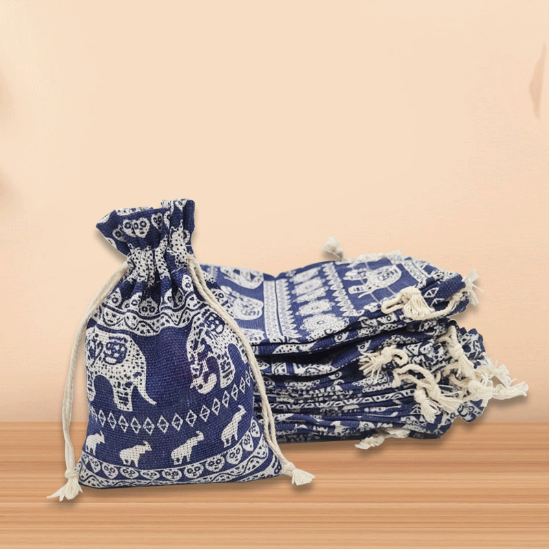 Sachet, sachet, cotton bundle pocket, jewelry storage, dried flower packaging, small cup bag, creative printed drawstring cotton bag