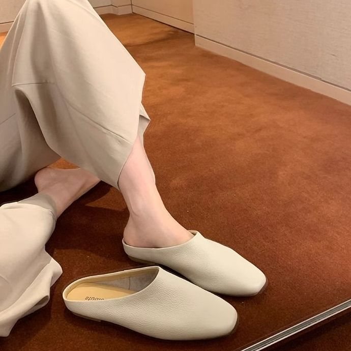 Sheepskin Version~ Women's Summer New Style Comfortable Slip-On Flat Mules Versatile Shoes Sheepskin Version~ Women's Summer New Style Comfortable Slip-On Flat Mules Versatile Shoes