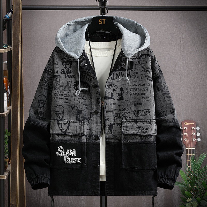 13青少年春秋款牛仔外套12岁男孩14初高中学生帅气夹克15大童秋装