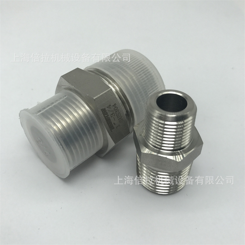 TENHEFLOW六角不锈钢配件1-1/2“x1-1/4“异径双头外丝螺纹锻压件
