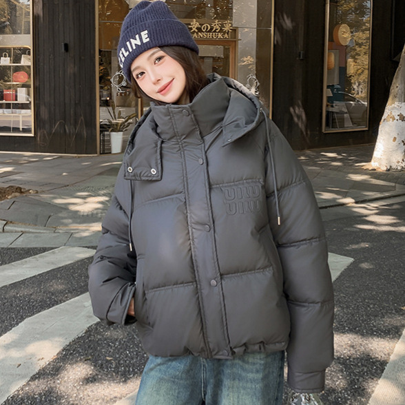 外贸棉服女短款2025新款韩版时尚连帽宽松面包服学生ins港风棉袄|undefined