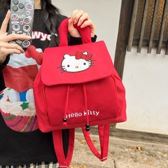 日本のキャンパスのカバンの創意的な布のかわいいケイティの子供の趣味の柔らかい妹のリュックサックの赤いランドセルのプレゼント